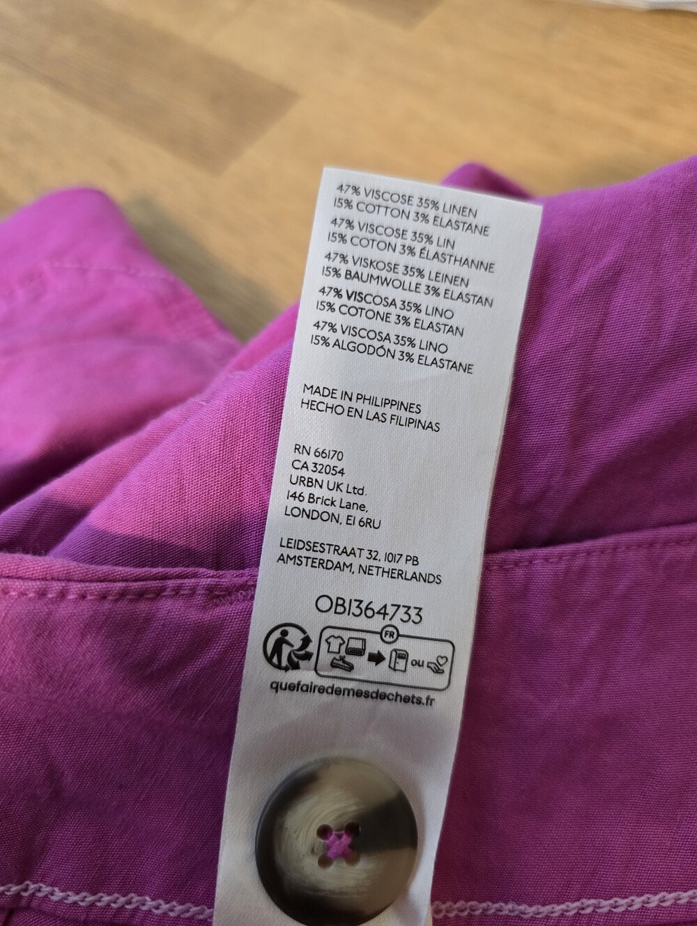Anthropologie Maeve Hot Pink Colette Magic Fabric Wide-Leg Trousers 28 - Picture 6 of 12